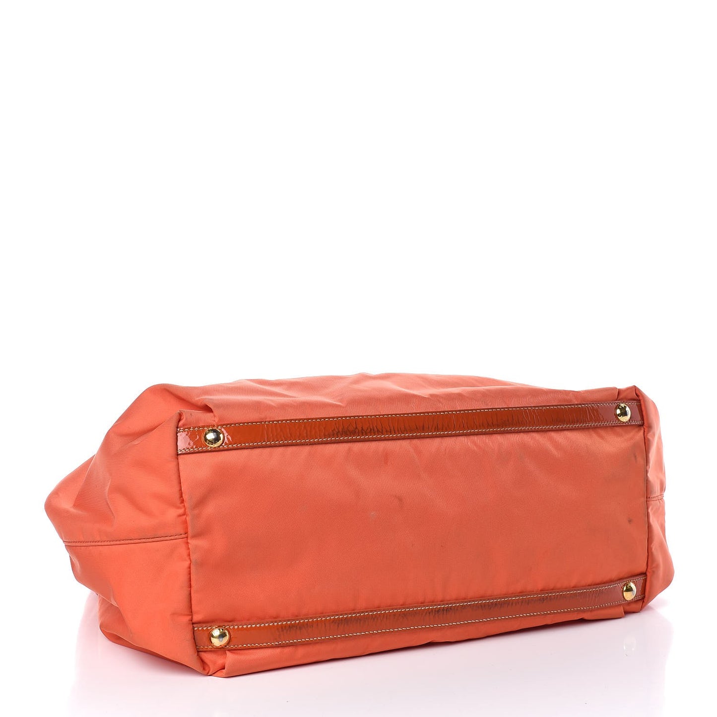 Tessuto Nylon Chain Shoulder Bag Orange