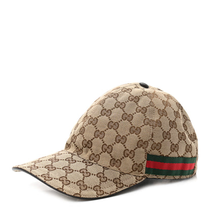 Gucci Monogram Web Baseball Hat M Beige Cocoa 1 of 9