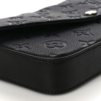 Louis Vuitton Empreinte Pochette Felicie Chain Wallet Black 9 of 11