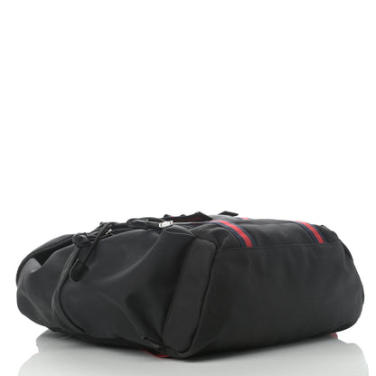 Gucci Techno Canvas Web Double Buckle Backpack Black 5 of 12