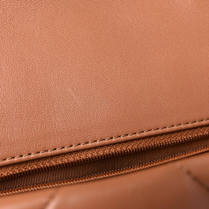 Chanel Lambskin Quilted Medium Chanel 19 Flap Brown 10 of 11