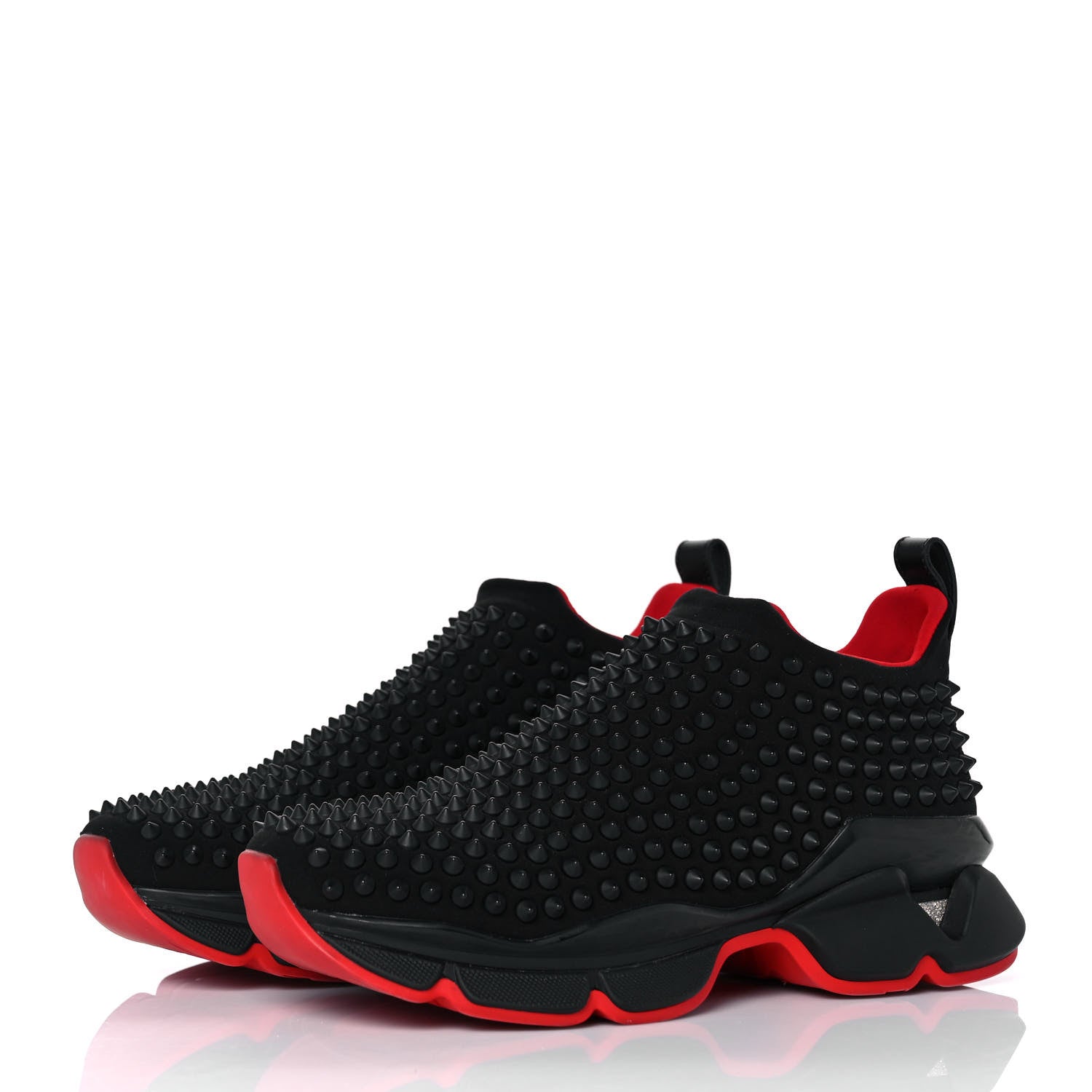 Christian Louboutin Neoprene Spike Sock Donna Flat Sneakers 37.5 Black 3 of 7