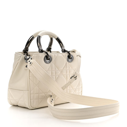 Christian Dior Calfskin Cannage Small The Lady 95.22 Ivory 3 of 11