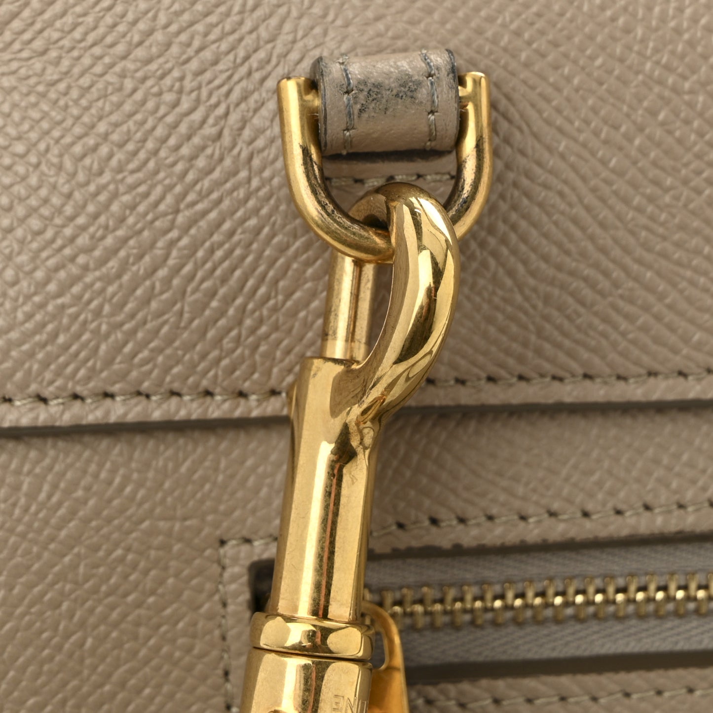 Grained Calfskin Micro Belt Bag Light Taupe