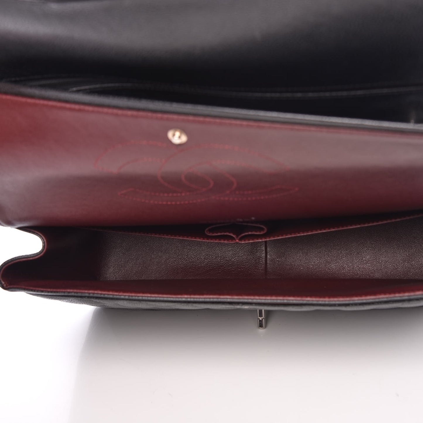 Caviar Quilted Maxi Double Flap Black