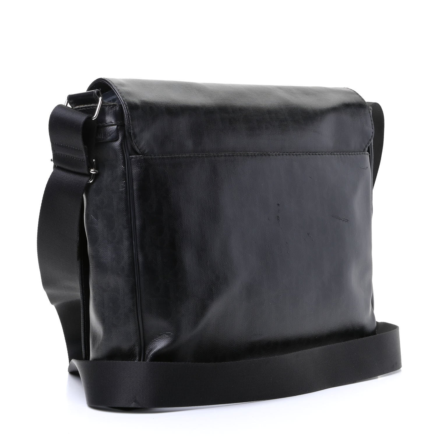 Christian Dior Monogram Coated Canvas Messenger Black 2 of 7