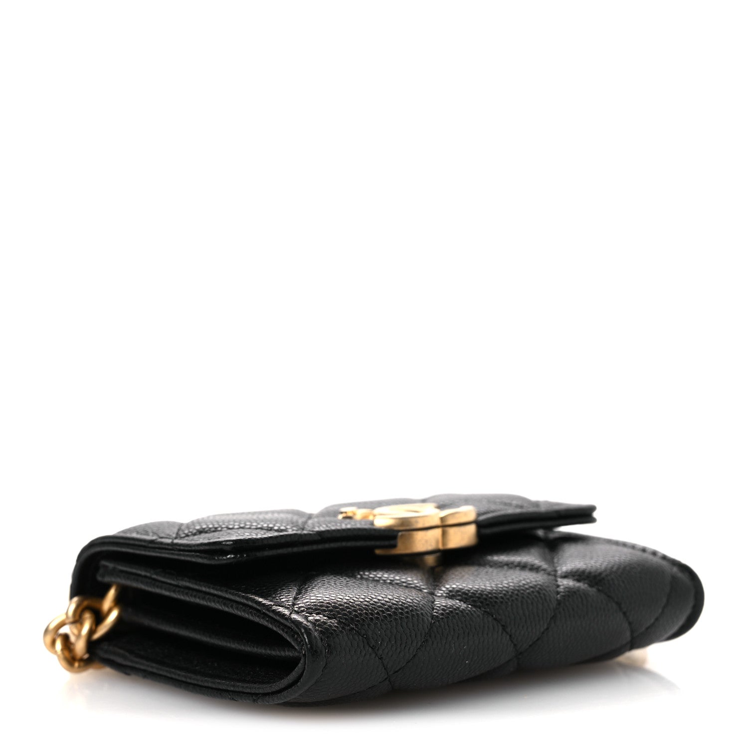 Chanel Caviar Quilted Bracelet On Chain Clutch Black 3 of 11