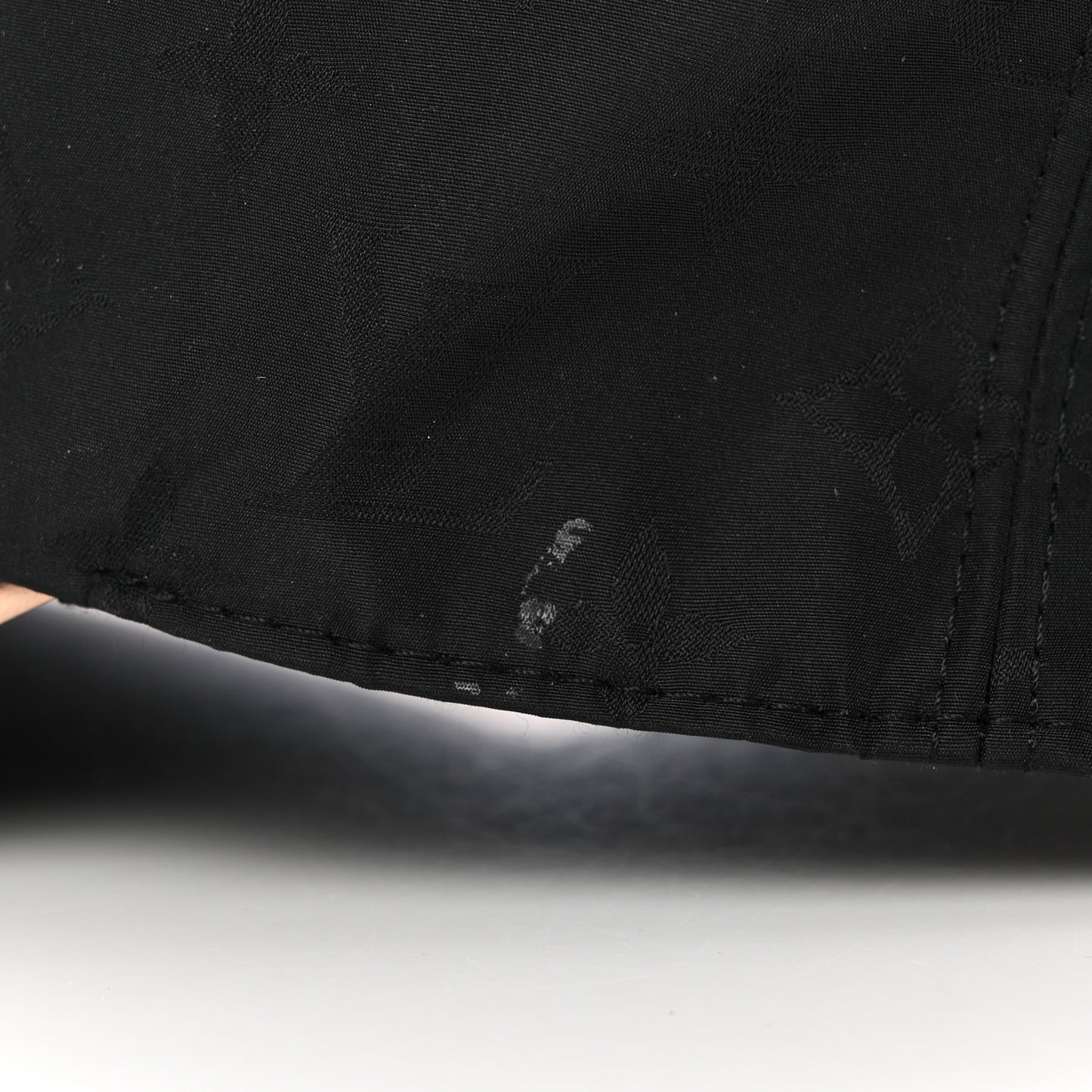 Polyester Silk Monogram LV Get Ready Cap M Black