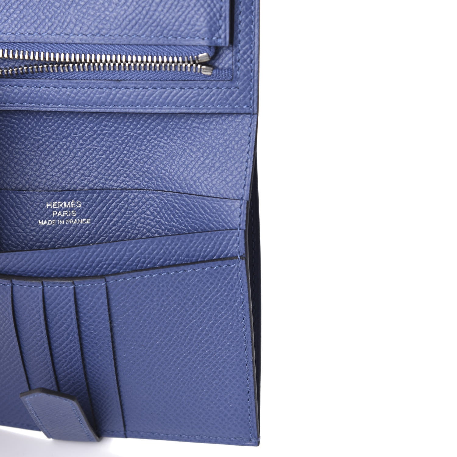 Hermes Epsom Bearn Compact Wallet Bleu Brighton 8 of 11