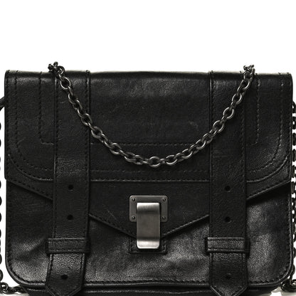 Proenza Schouler Lambskin PS1 Large Chain Wallet Black 7 of 9