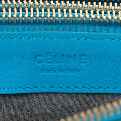 Celine Lambskin Large Trio Crossbody Bag Turquoise 7 of 10