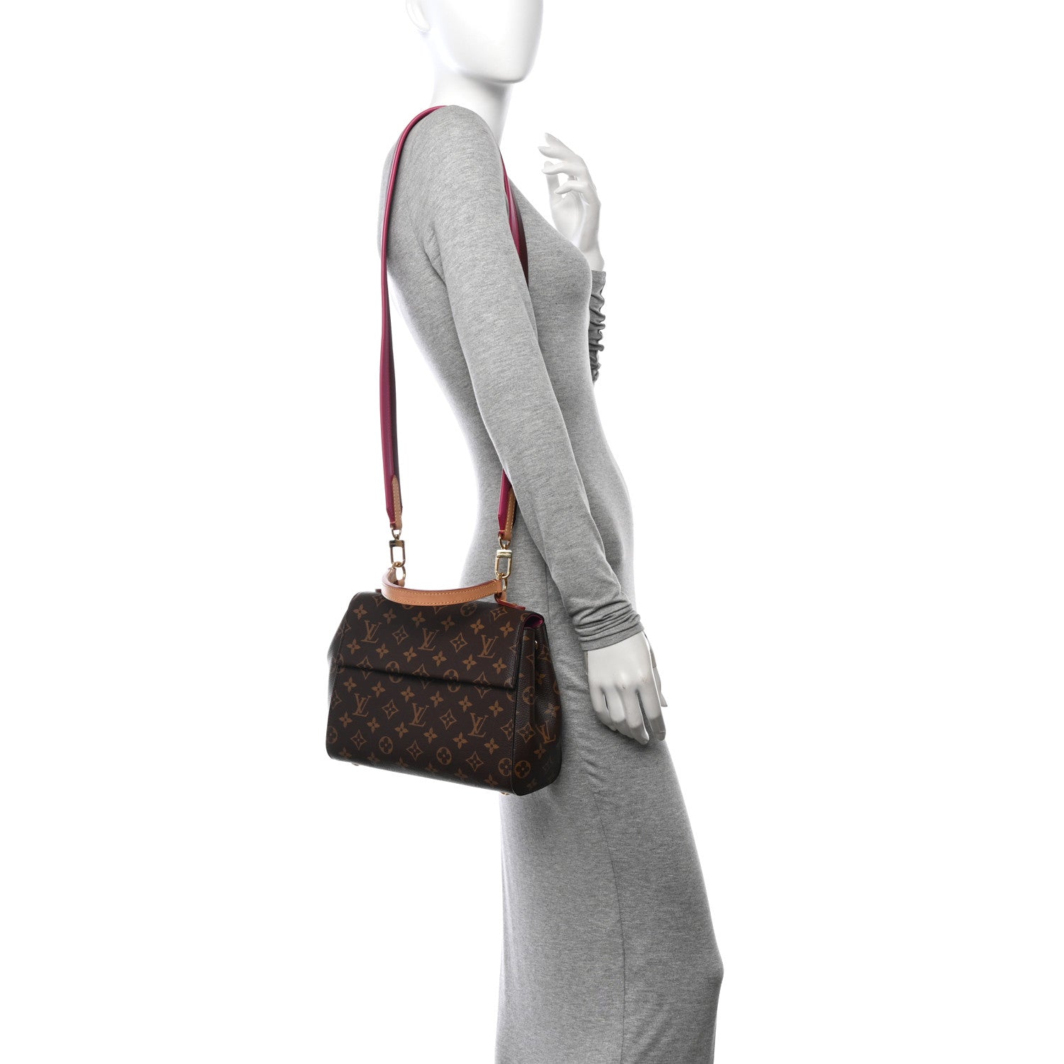 Louis Vuitton Monogram Cluny BB Bordeaux Fuchsia 2 of 12