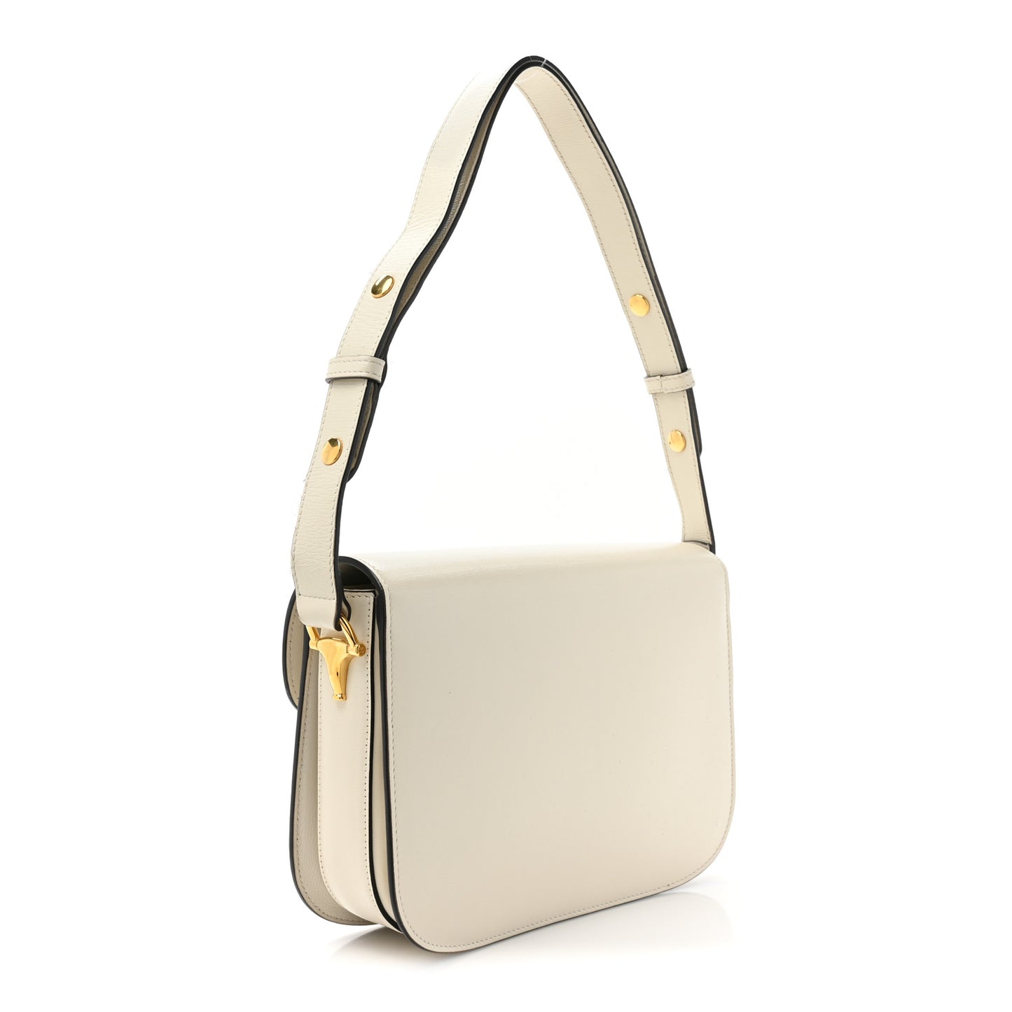 Azalea Calfskin Horsebit 1955 Shoulder Bag Mystic White