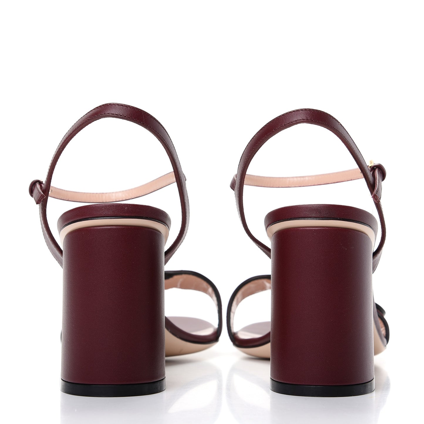 Lifford Calfskin GG Marmont Ankle Wrap 75mm Sandals 40 Vintage Bordeaux