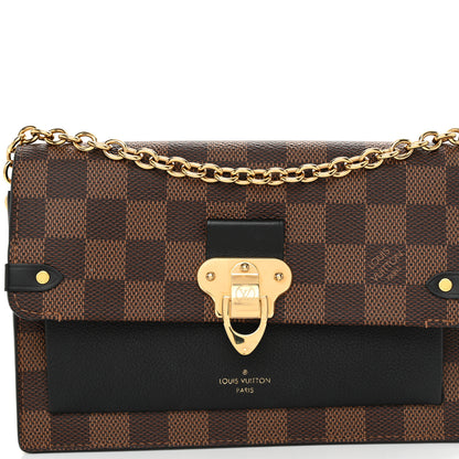 Louis Vuitton Damier Ebene Vavin Chain Wallet Black 7 of 10