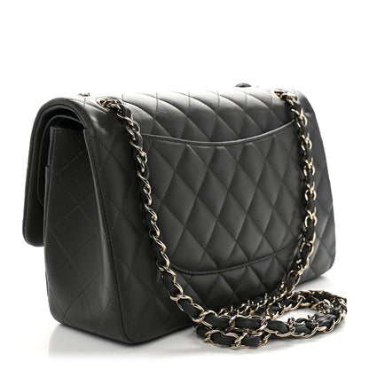 Chanel Lambskin Quilted Jumbo Double Flap Dark Grey 3 of 10