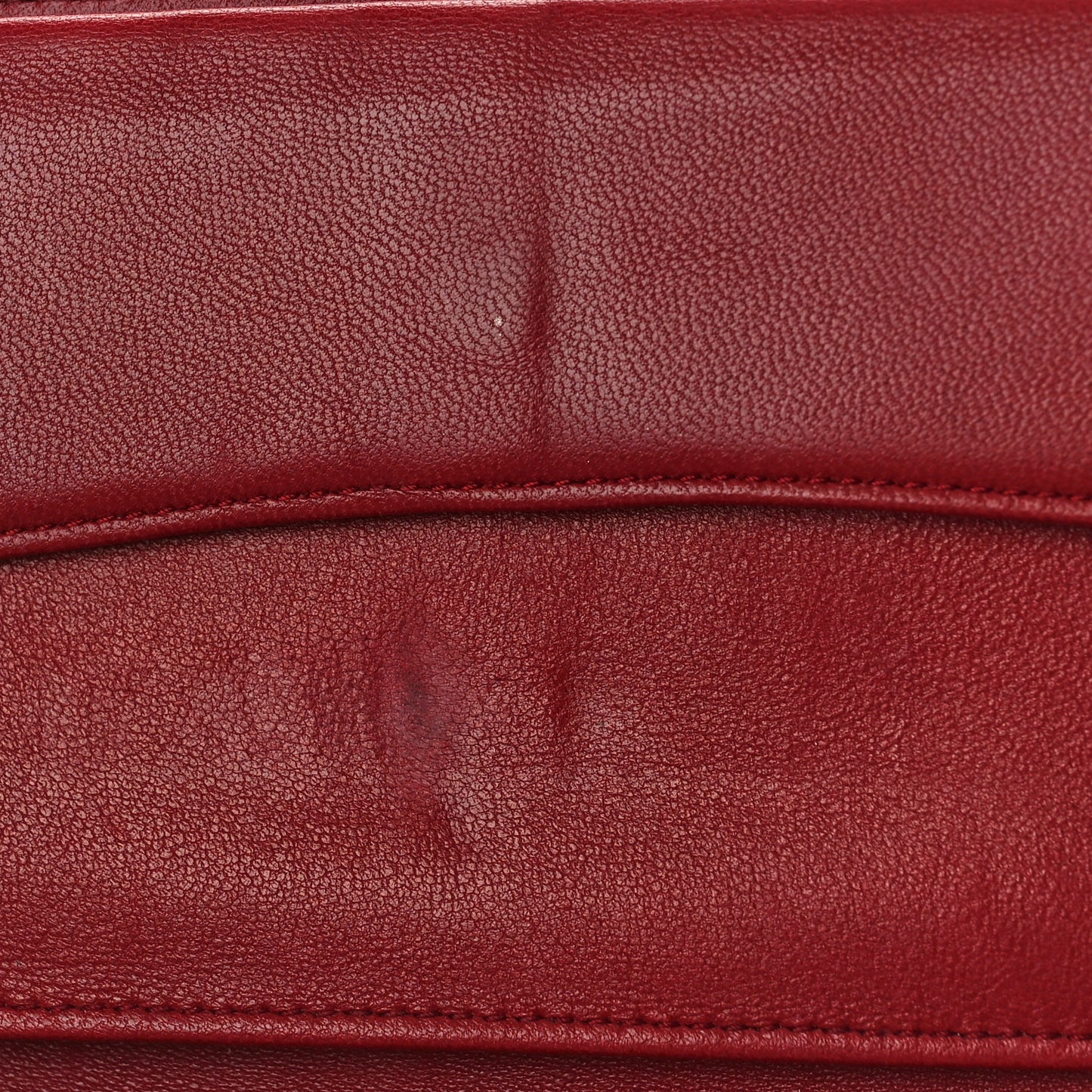 Lambskin Quilted Large Flap Wallet Red