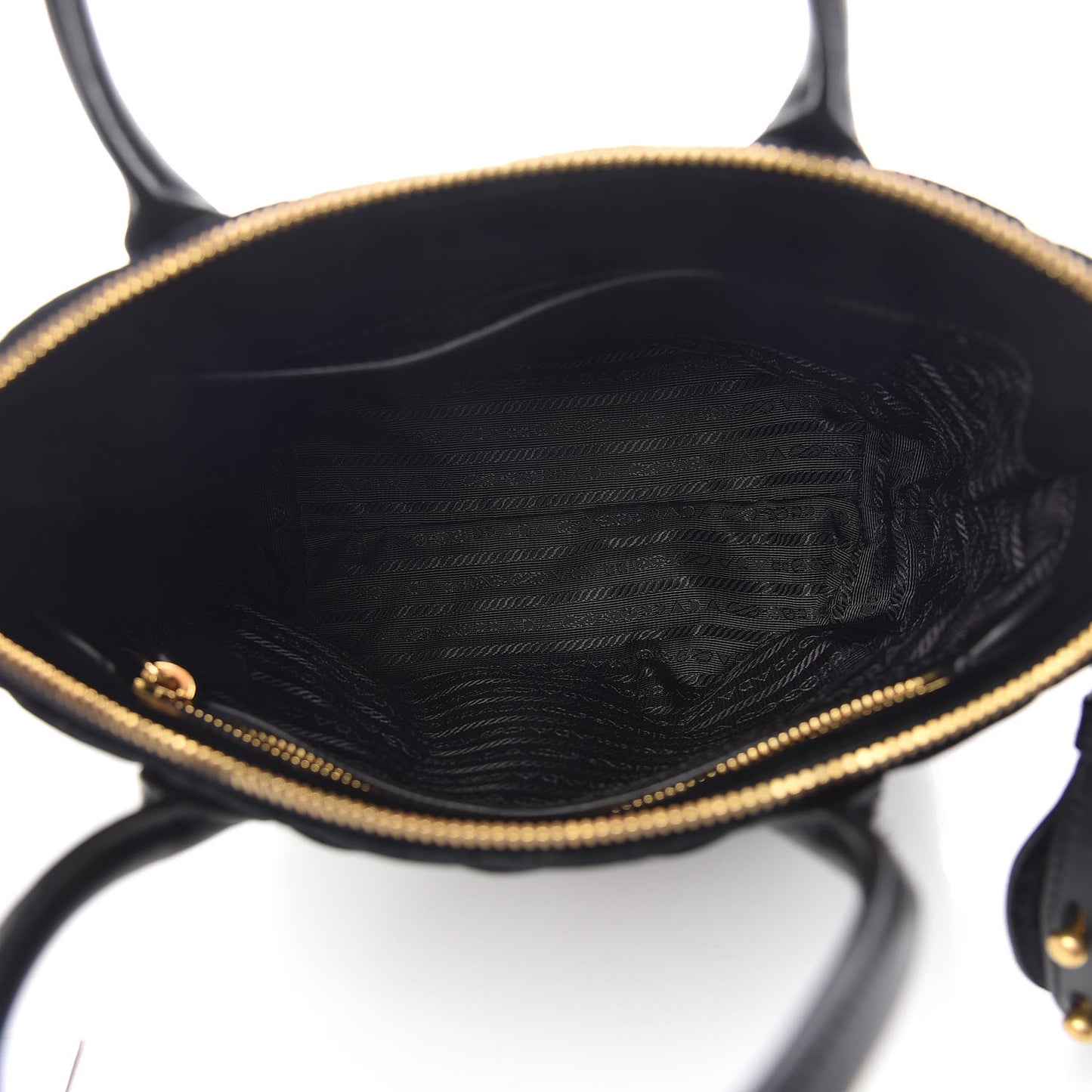 Velluto Impuntu Embroidered Tote Bag Black