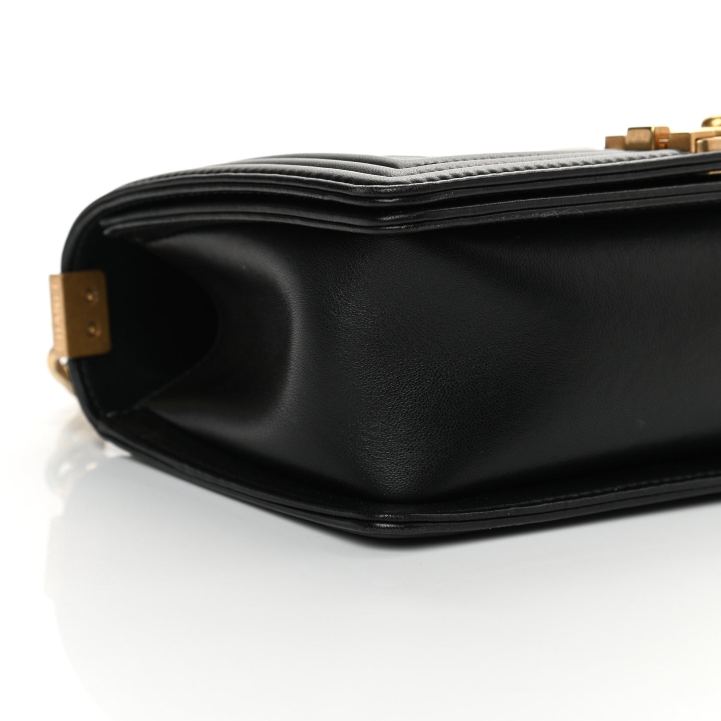 Lambskin Quilted Medium Boy Flap Black