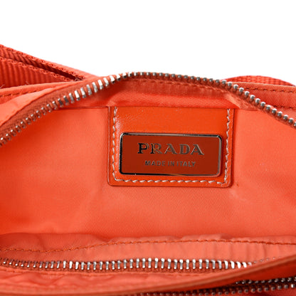 Prada Nylon Vela Flat Messenger Bag Papaya 5 of 11