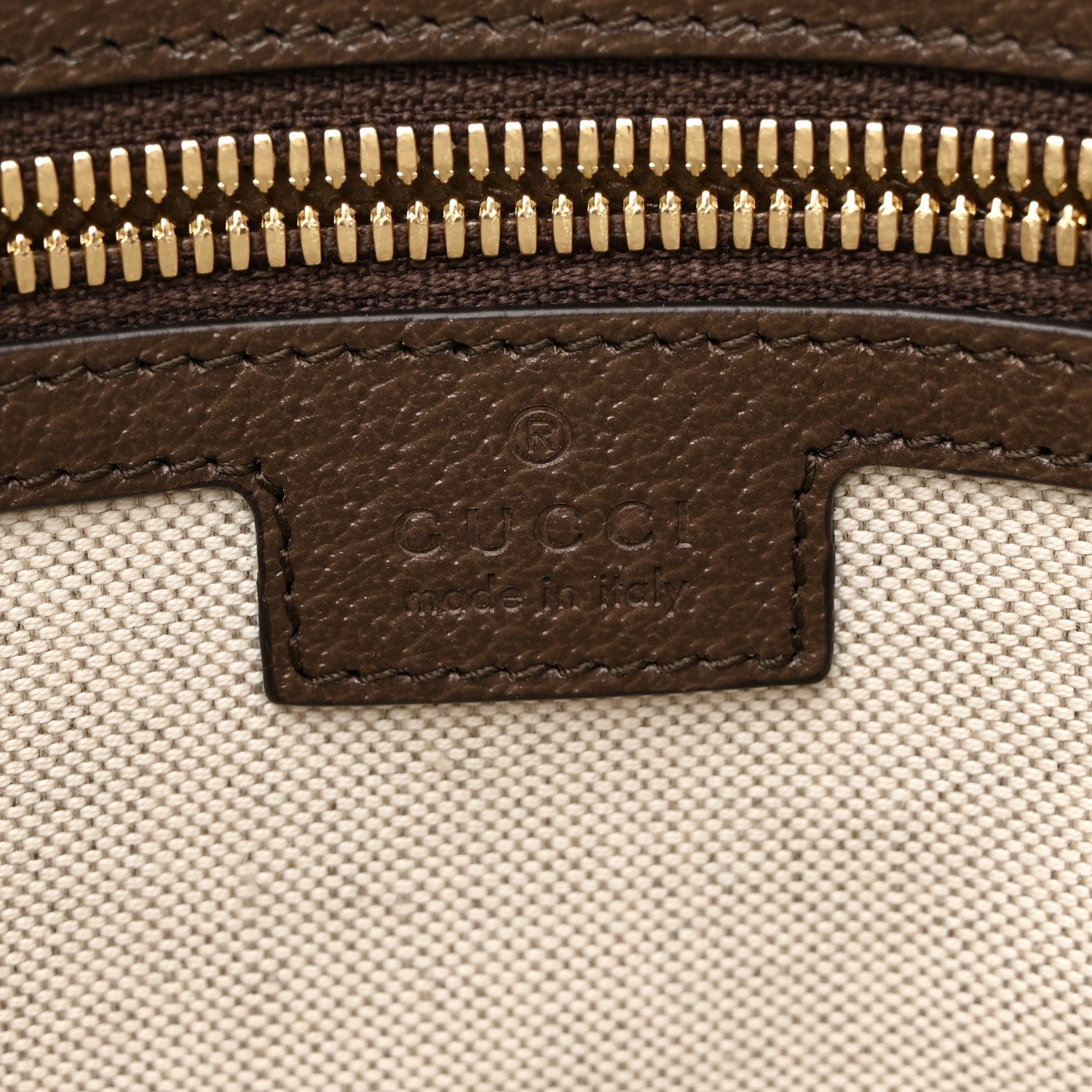 Gucci Monogram Jumbo GG Textured Dollar Calfskin Web Wristlet Messenger Bag Camel Ebony New Acero 6 of 11