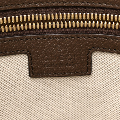 Gucci Monogram Jumbo GG Textured Dollar Calfskin Web Wristlet Messenger Bag Camel Ebony New Acero 6 of 11