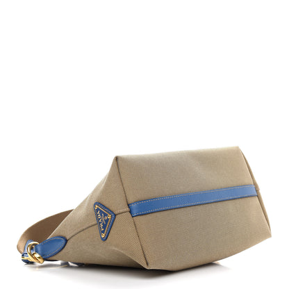 Prada Jacquard Logo Handbag Corda Azzurro 4 of 8