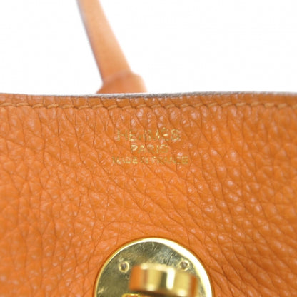 Hermes Taurillon Clemence Lindy 30 Orange 8 of 10