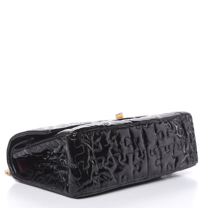Chanel Crackled Patent Calfskin Puzzle 2.55 Reissue 226 Flap Black 4 of 13