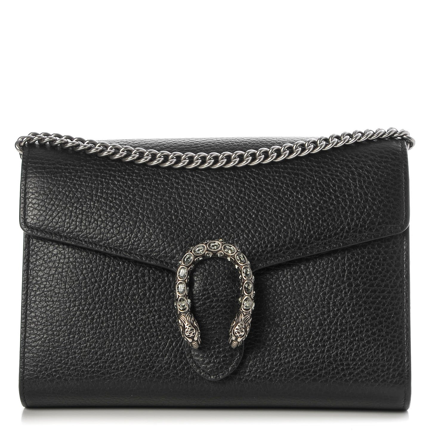 Calfskin Mini Dionysus Chain Wallet Black