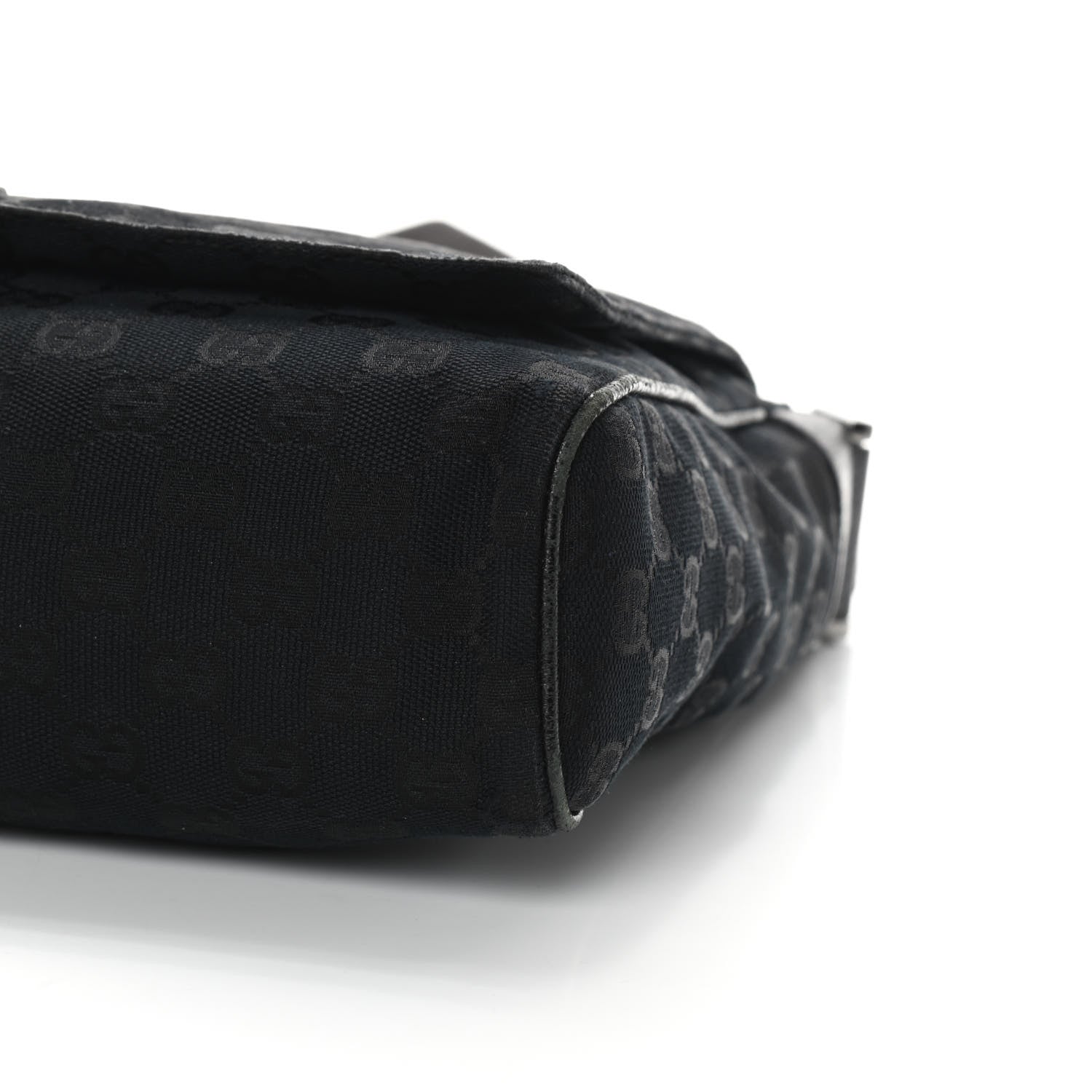 Gucci Monogram Small Flap Messenger Bag Black 5 of 9
