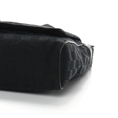 Gucci Monogram Small Flap Messenger Bag Black 5 of 9