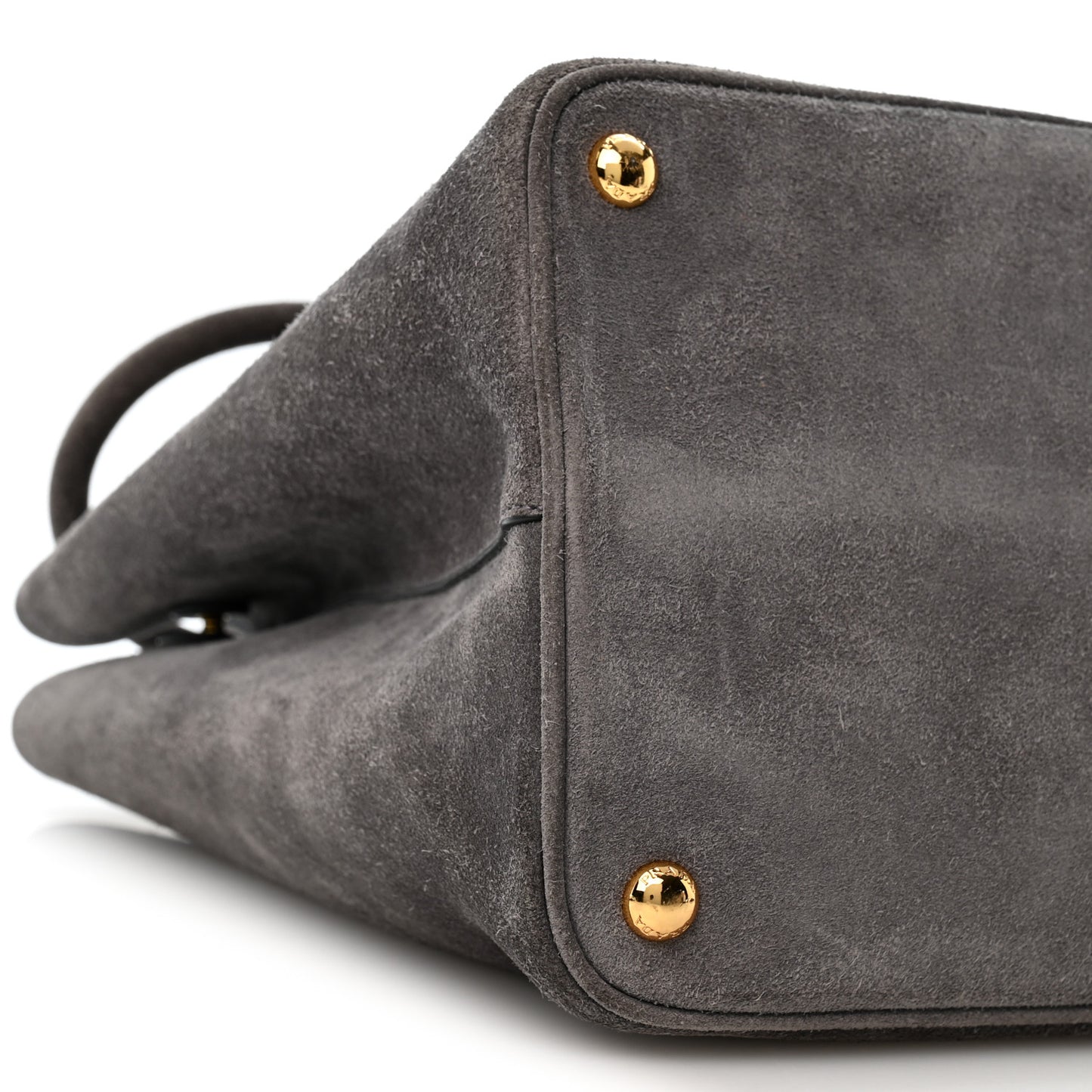 Scamosciato Suede Medium Double Bag Tote Grigio