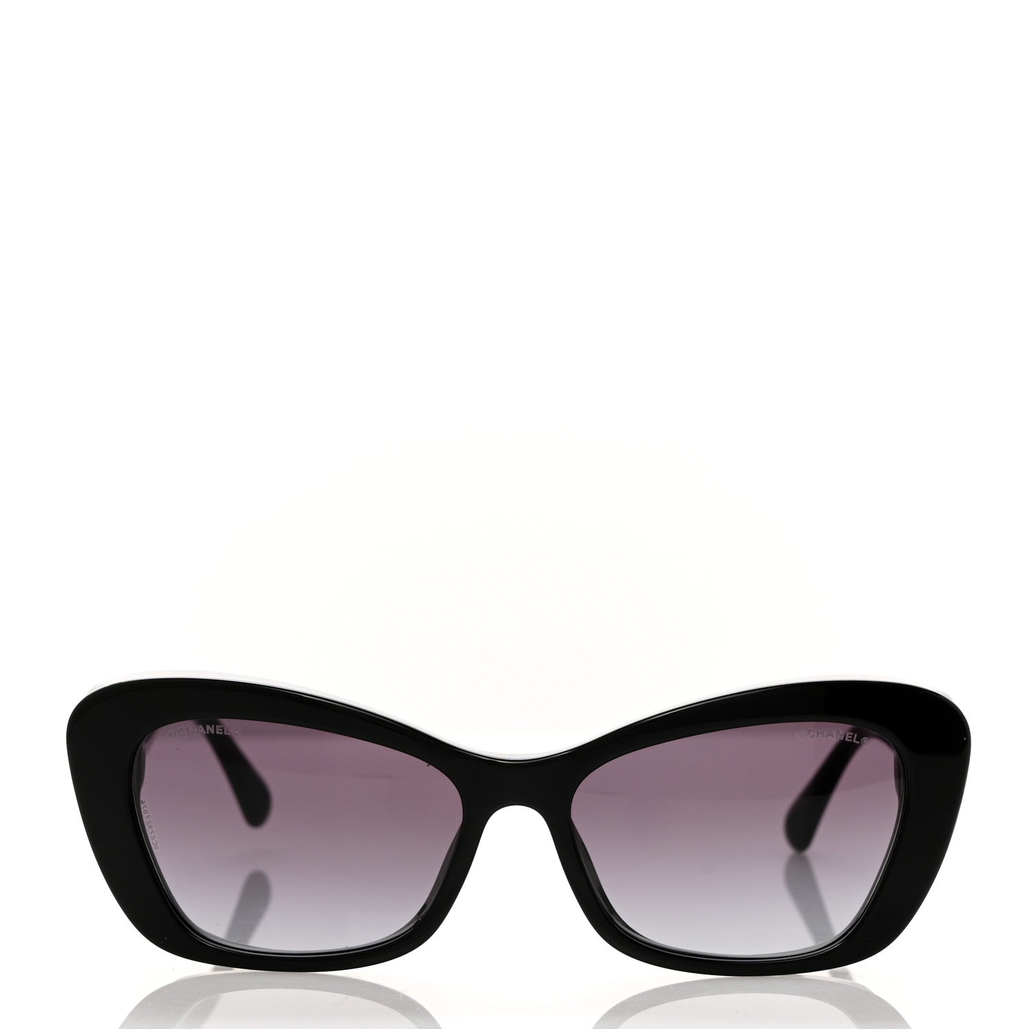 Chanel Acetate Pearl Cat Eye CC Sunglasses 5481-H Black 2 of 8