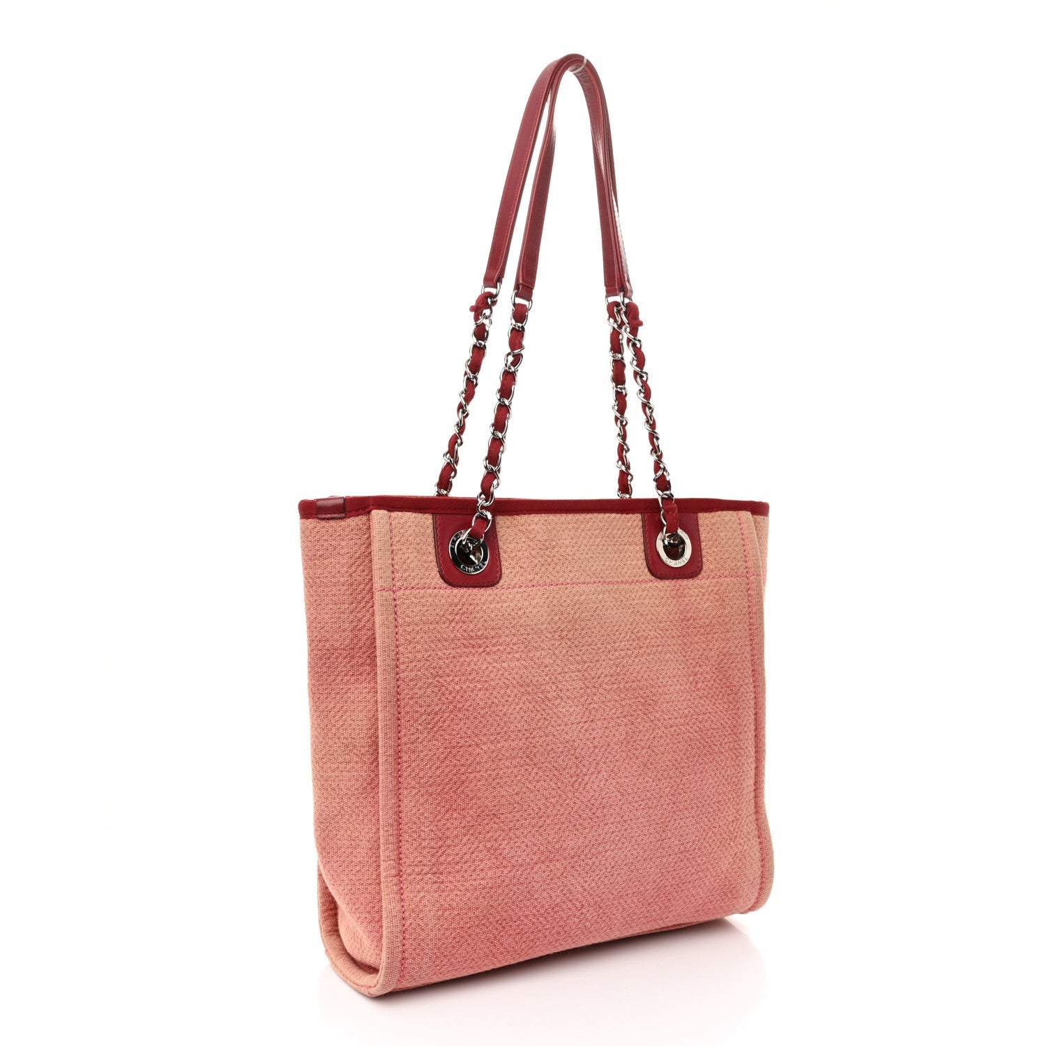 Chanel Canvas Mini Deauville Tote Red 3 of 11