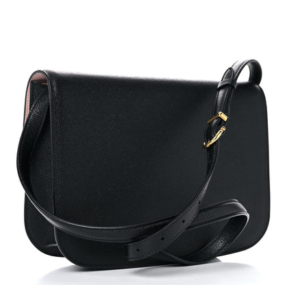 Salvatore Ferragamo Hammered Calfskin Round Gancini Crossbody Bag Black 3 of 8