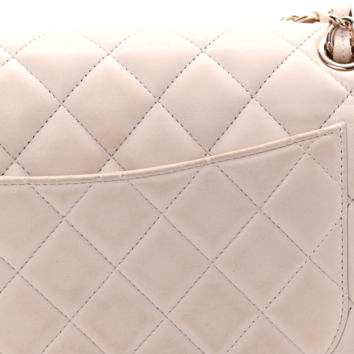 Chanel Lambskin Quilted Jumbo Double Flap Light Pink 18 of 19