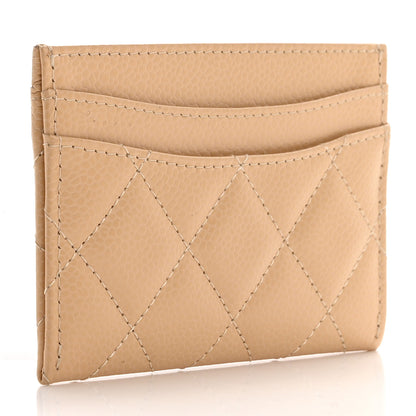 Chanel Caviar Quilted Card Holder Beige 3 of 12