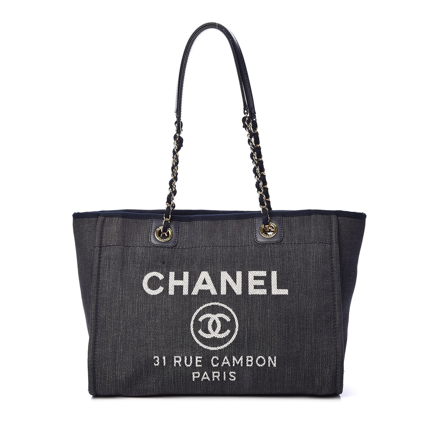 Denim Small Deauville Tote Dark Blue