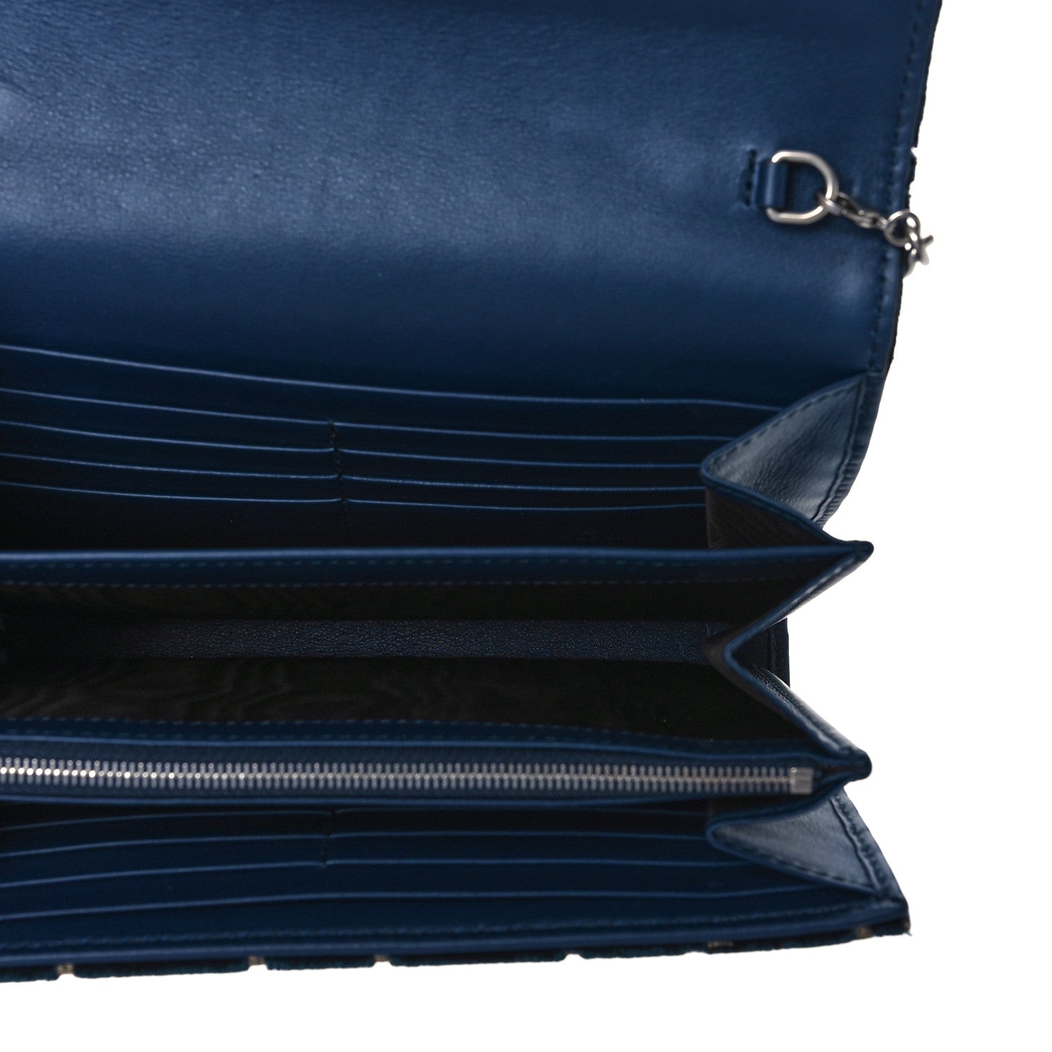 Gucci Velvet GG Monogram Mini Dionysus Chain Wallet Blue Beige Black 5 of 9