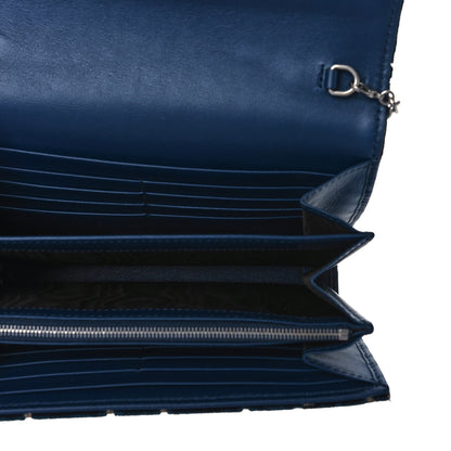 Gucci Velvet GG Monogram Mini Dionysus Chain Wallet Blue Beige Black 5 of 9