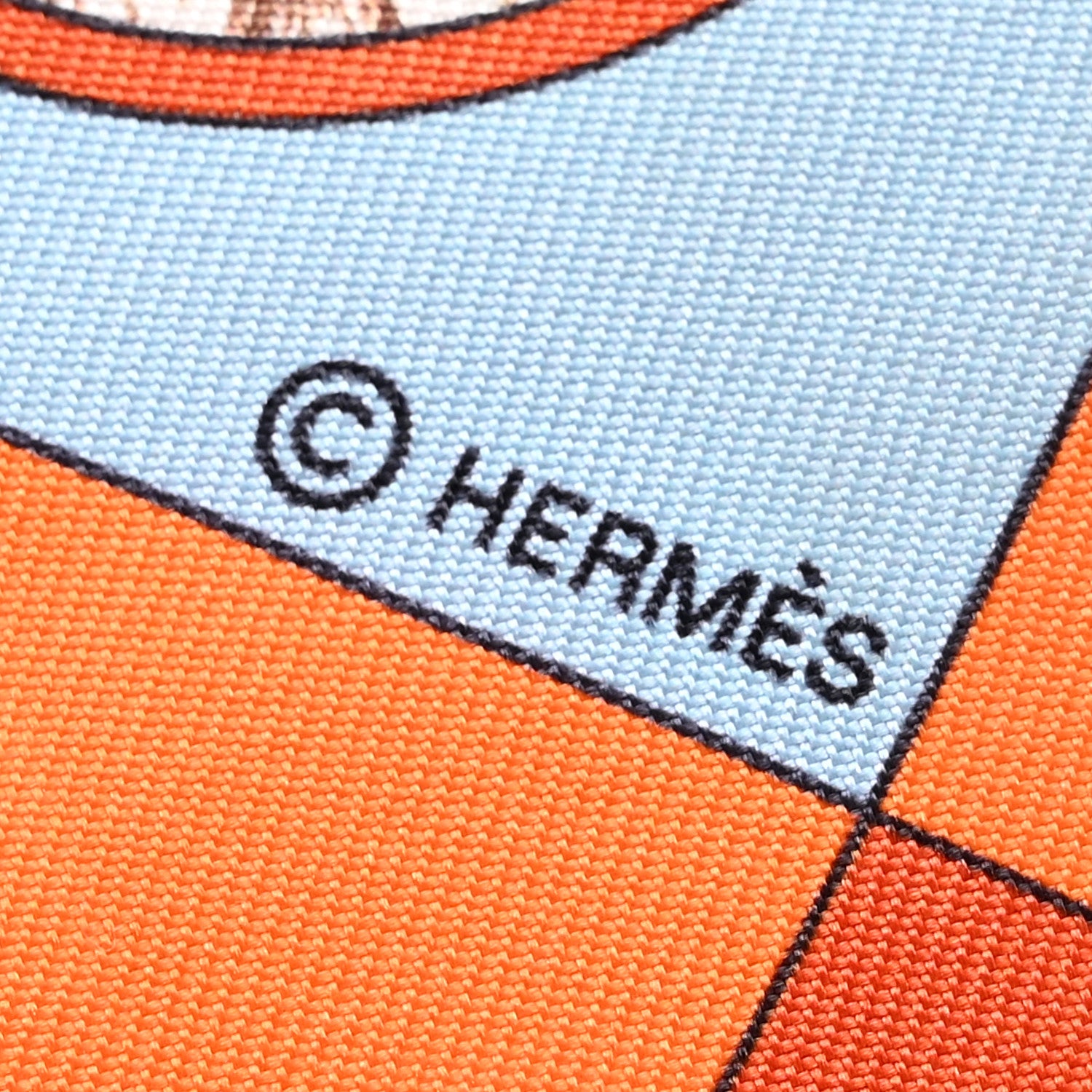 Hermes Silk Colliers et Chiens Twilly Potiron Orange Ciel 3 of 5