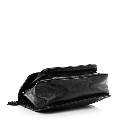 Saint Laurent Crinkled Calfskin Matelasse Monogram Medium Niki Chain Satchel Black 4 of 10