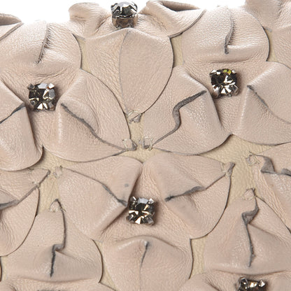 Valentino Garavani Vitello Glam Flower Crystal Bow Clutch Nude 18 of 21