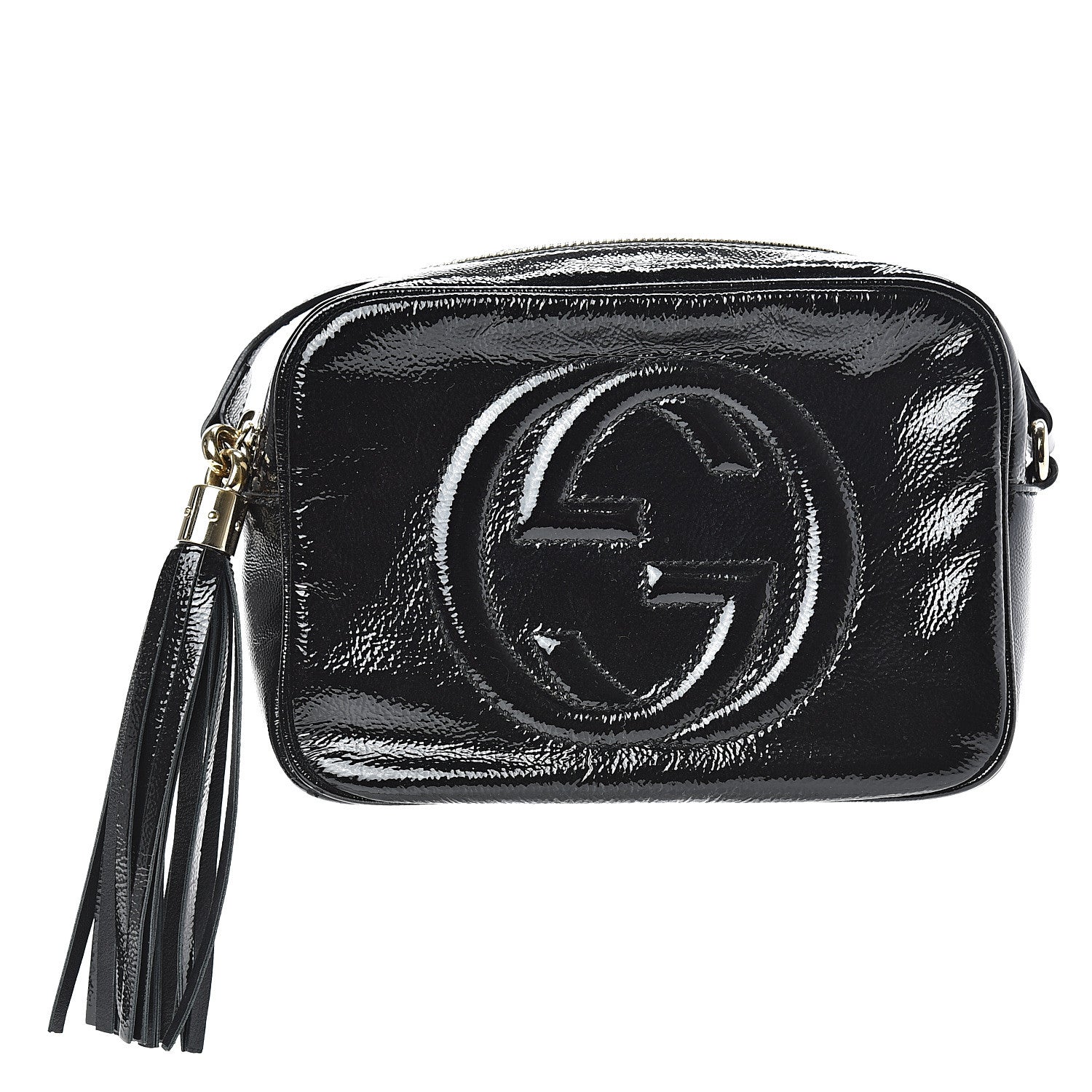 Gucci Soft Patent Small Soho Disco Bag Black 1 of 10