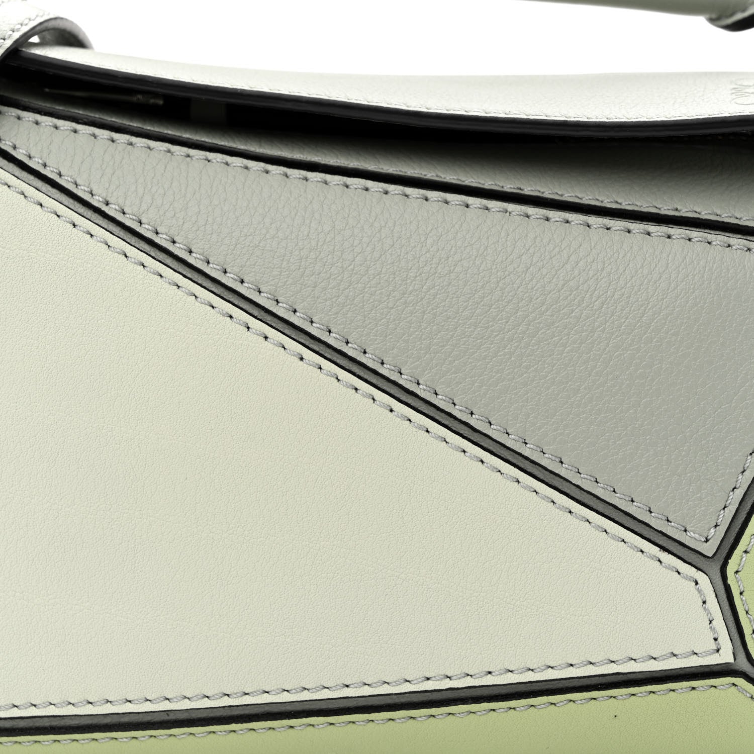 Loewe Calfskin Mini Puzzle Bag Ash Grey Light Celadon 8 of 10