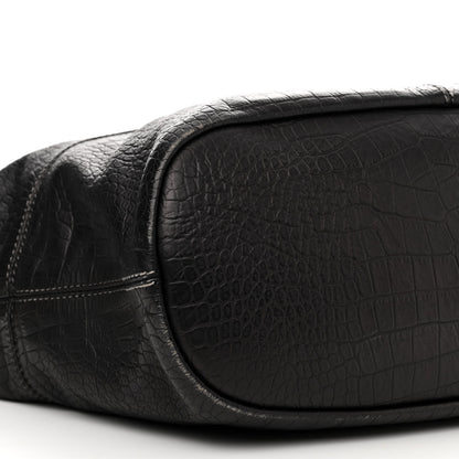 Givenchy Calfskin Crocodile Embossed Medium Nightingale Black 9 of 13