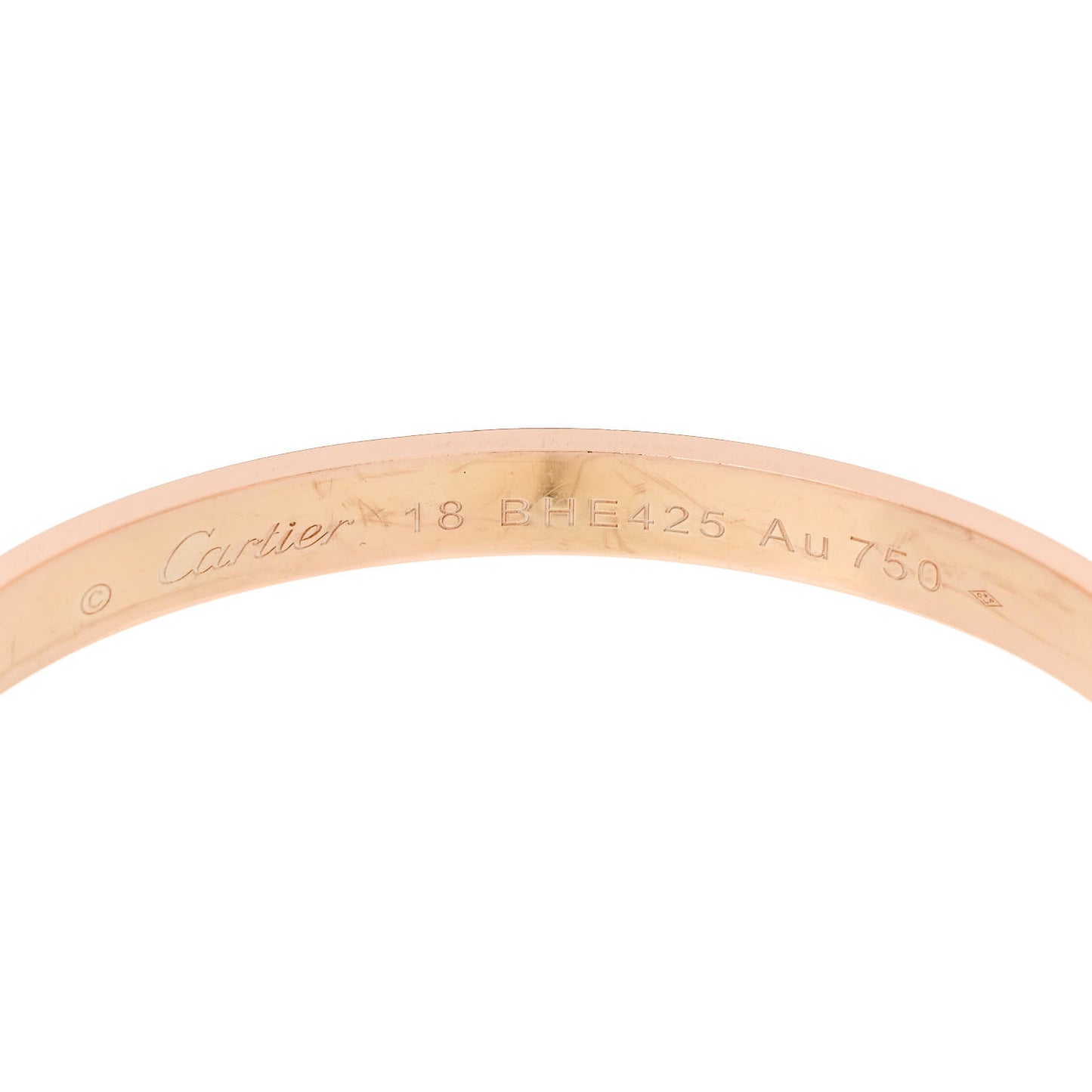 18K Pink Gold LOVE Cuff Bracelet 18