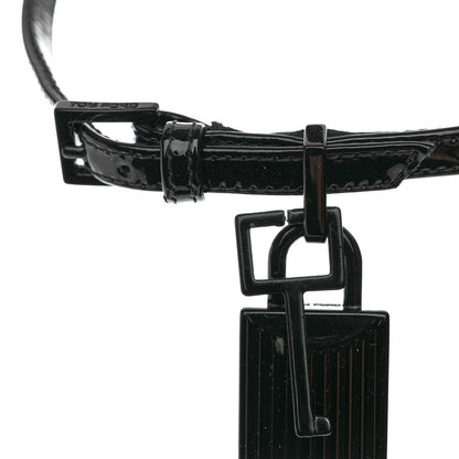 Tom Ford Patent Padlock Stiletto 105mm Sandals 37.5 Black 8 of 9