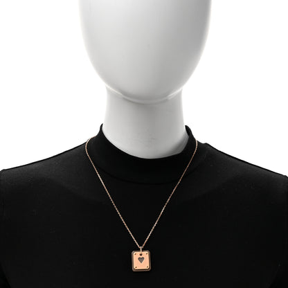 Hermes Gold Plated Swift As De Coeur Necklace Etoupe 2 of 6